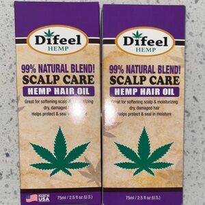 Bundle of 2! Difeel Hemp Scalp Care Hair Oil 5 oz total
